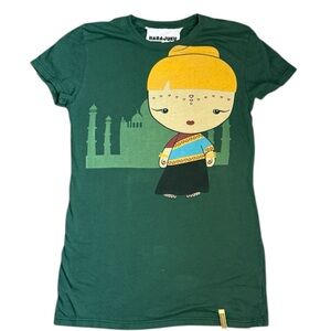 Y2K Harajuku Lovers Green Graphic Tee